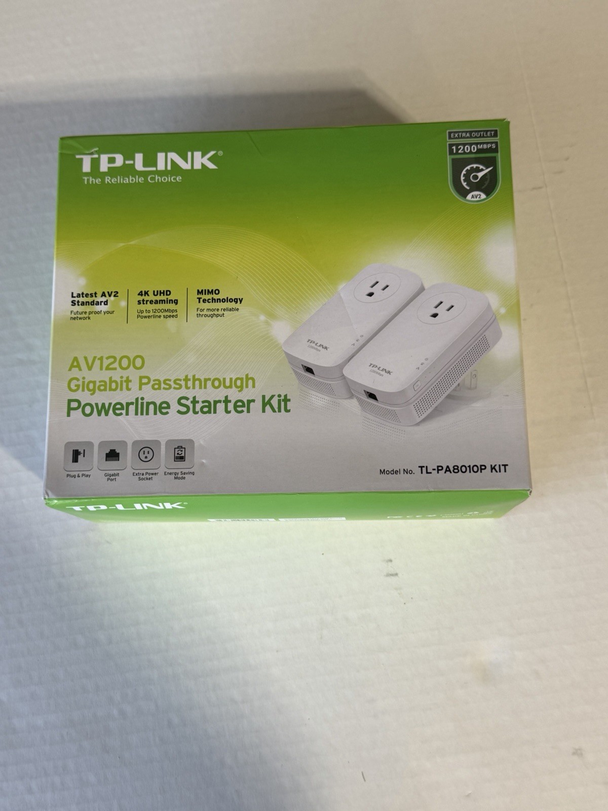 TP-LINK AV500 2-PORT Passthrough Powerline Starter Kit  -
