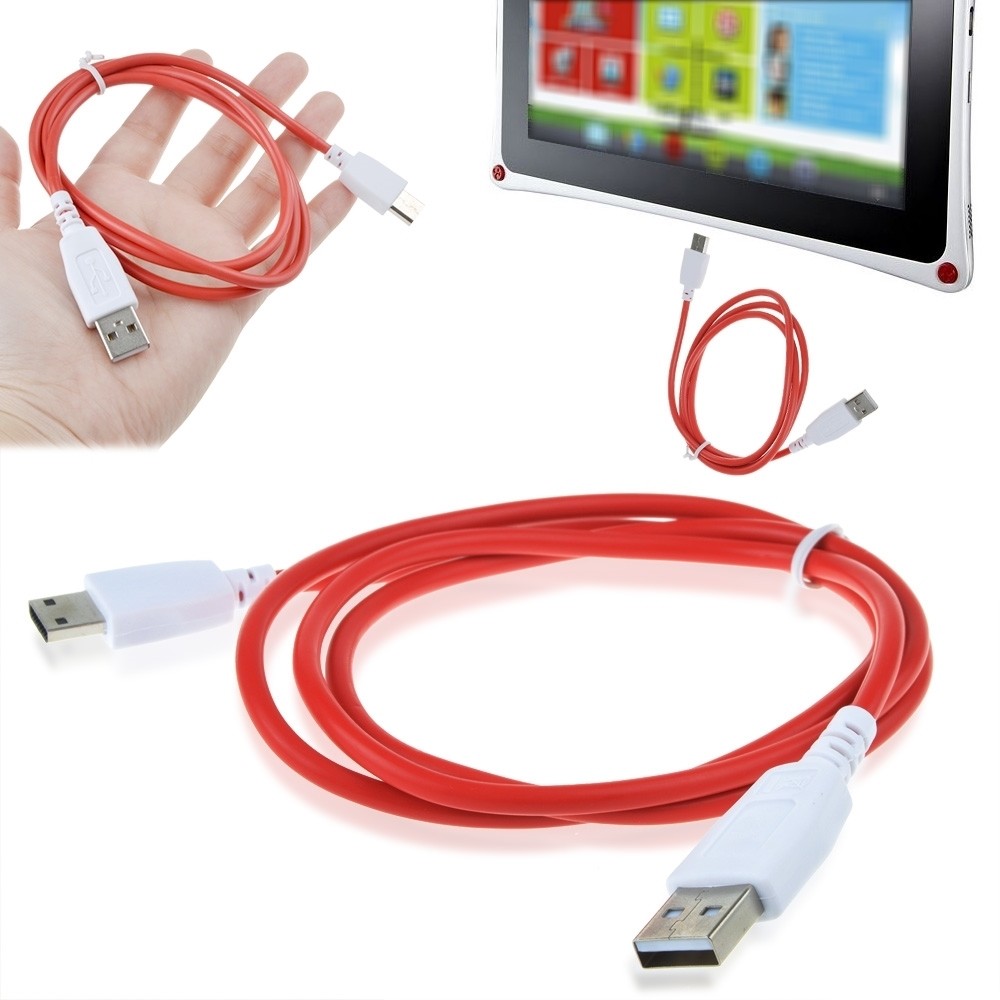 Red DC Charger Power Cable Cord for Fuhu Nabi DreamTab DMTab Jr XD Kids Tablet