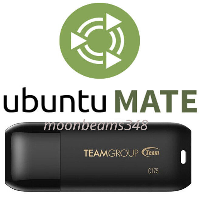 Ubuntu MATE 24.04 64 Bt FAST 32 Gb Usb 3.2 Drive Linux Bootable Live Install