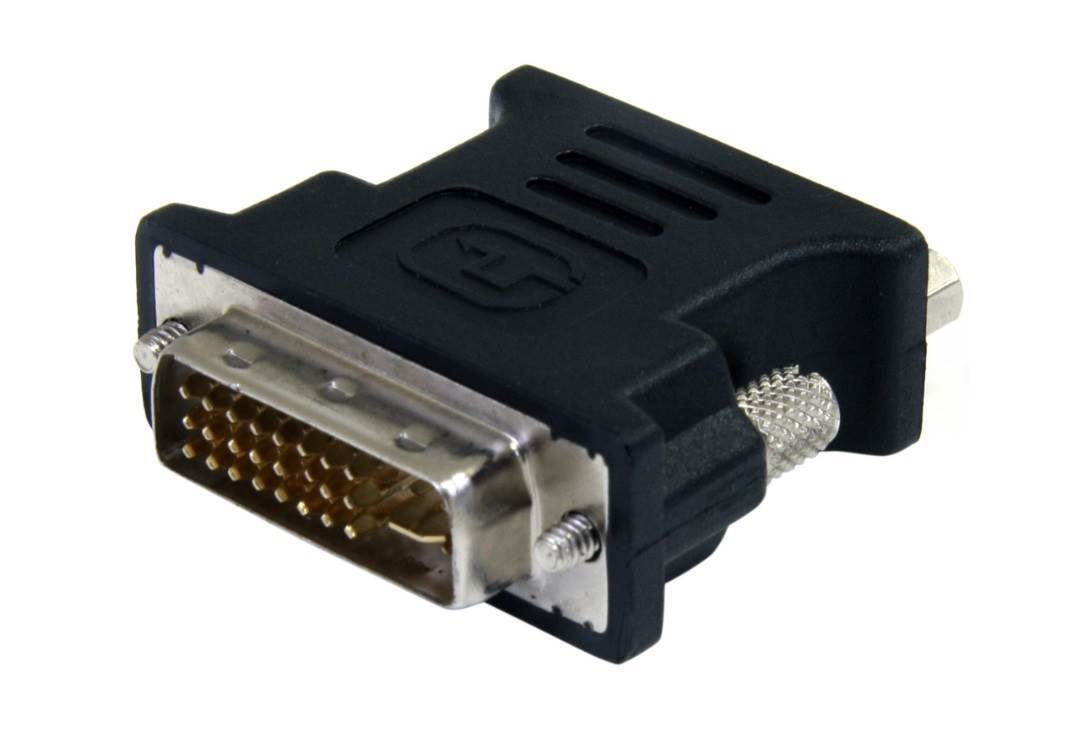 StarTech DVI (DVI-I) Male to VGA Female Passive Adapter - Black - DVIVGAMFBK