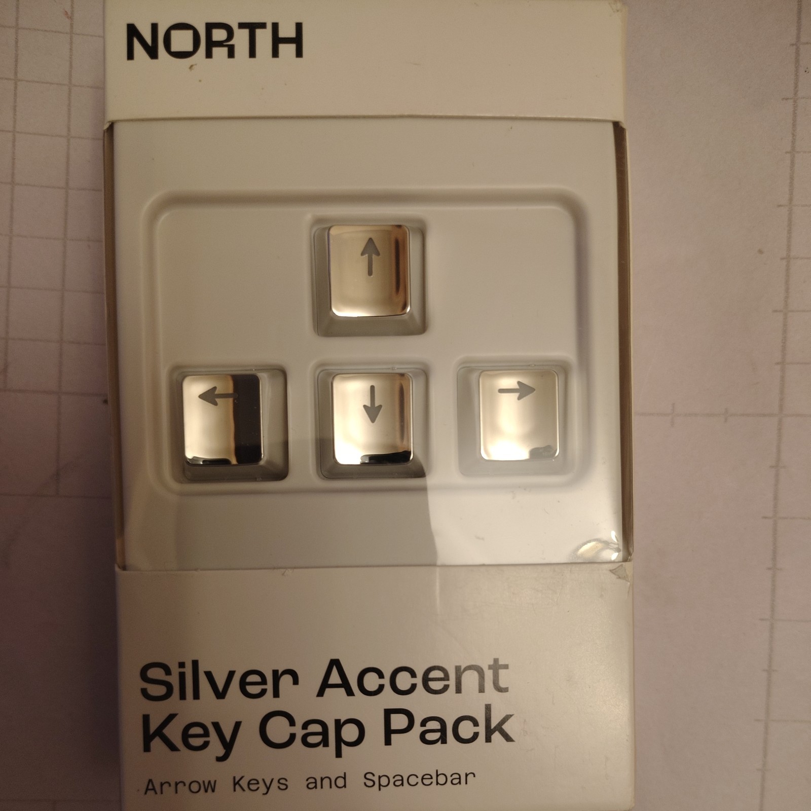 Silver Accent Keycap Set Arrow Keys Spacebar New Sealed Keyboard Compatible