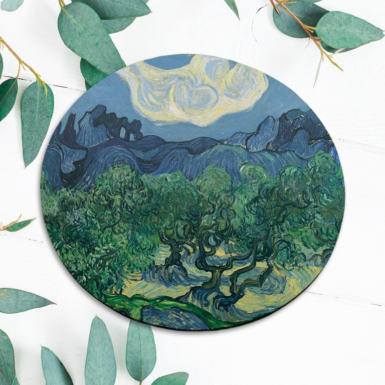 Vincent van Gogh Nature Oil paint print Olive tree Mouse Pad Mat Office Desk