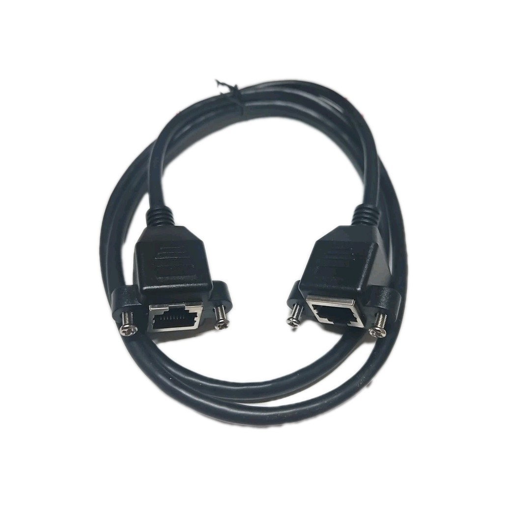 10pcs - 3ft Cat5e RJ45 F/F Shielded Ethernet Network Panel Mount ExtensionCable