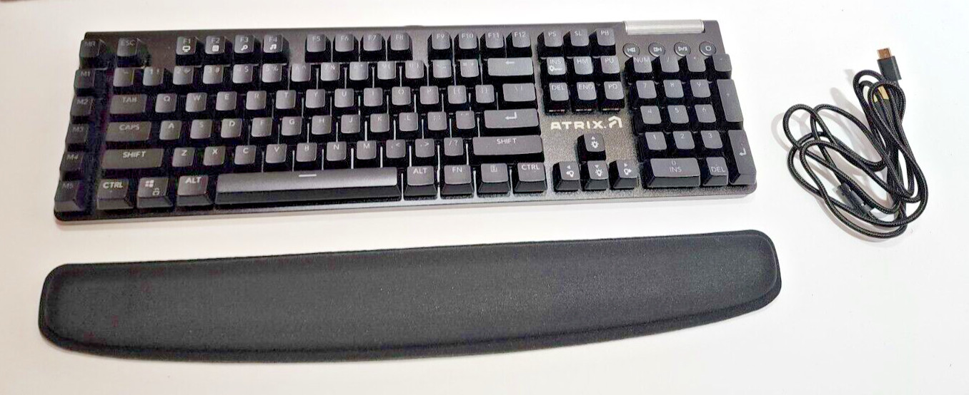 RGB Keyboard with Black Optical Switches full size Open Box Atrix Guild