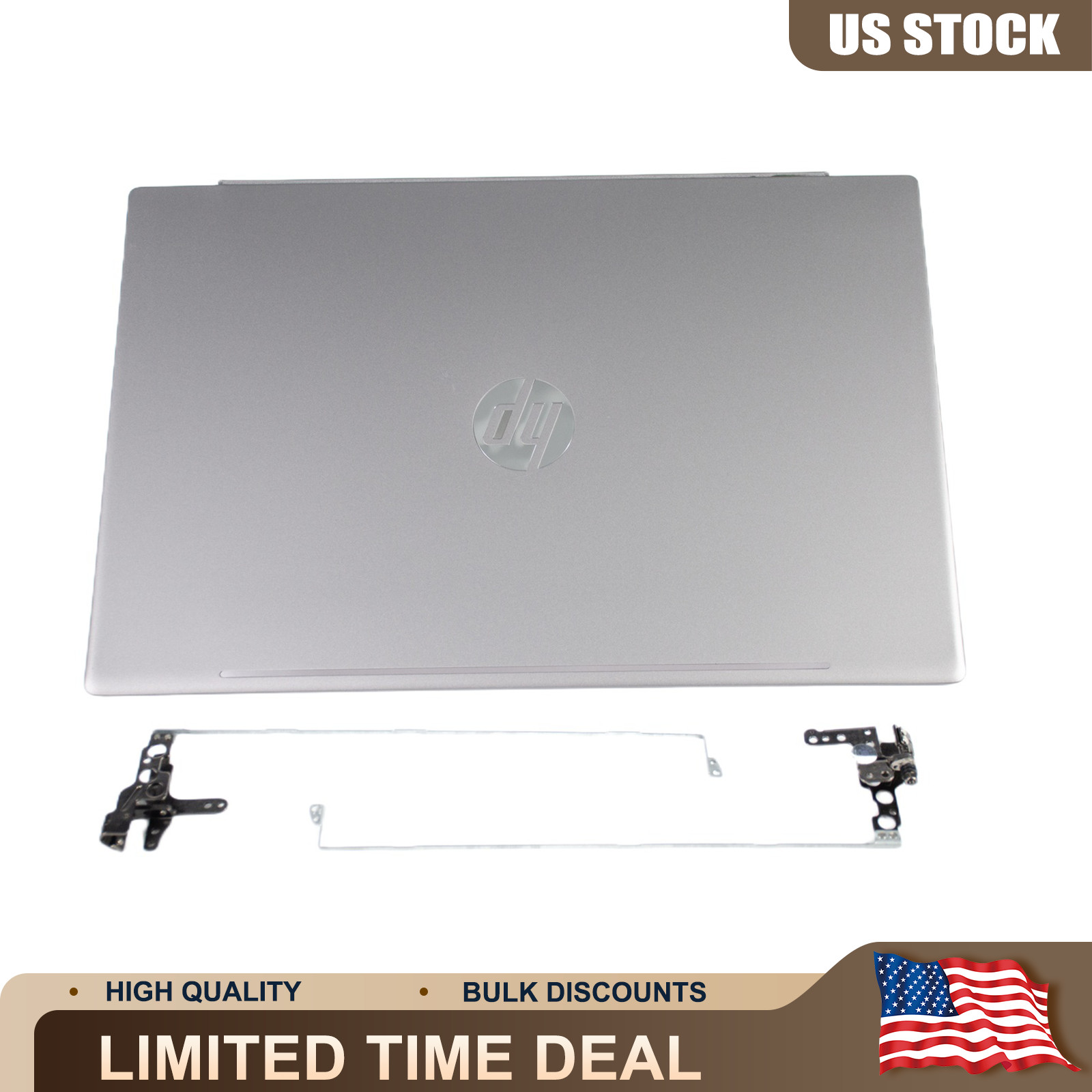 Gray LCD Back Cover Hinges for HP Pavilion 15-CS 15-CW L23879-001 Laptop Set