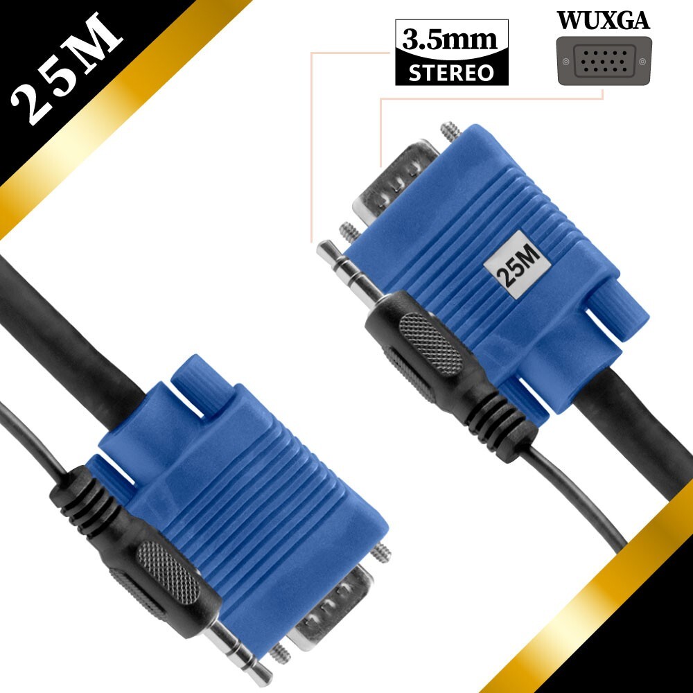 ELE2025M Element-Hz™ VGA Cable with 3.5mm Stereo Plug (25 Meters / 82.02ft)
