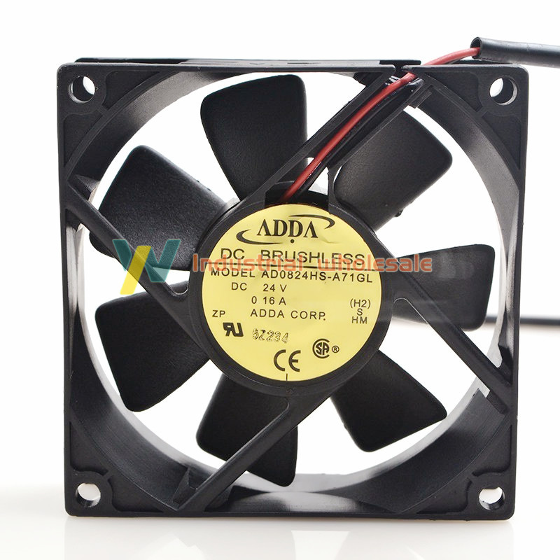 1PC brand new ADDA AD0824HS-A71GL fan 80*80*25mm DC24V 0.16A 2pin AD0824HSA71GL