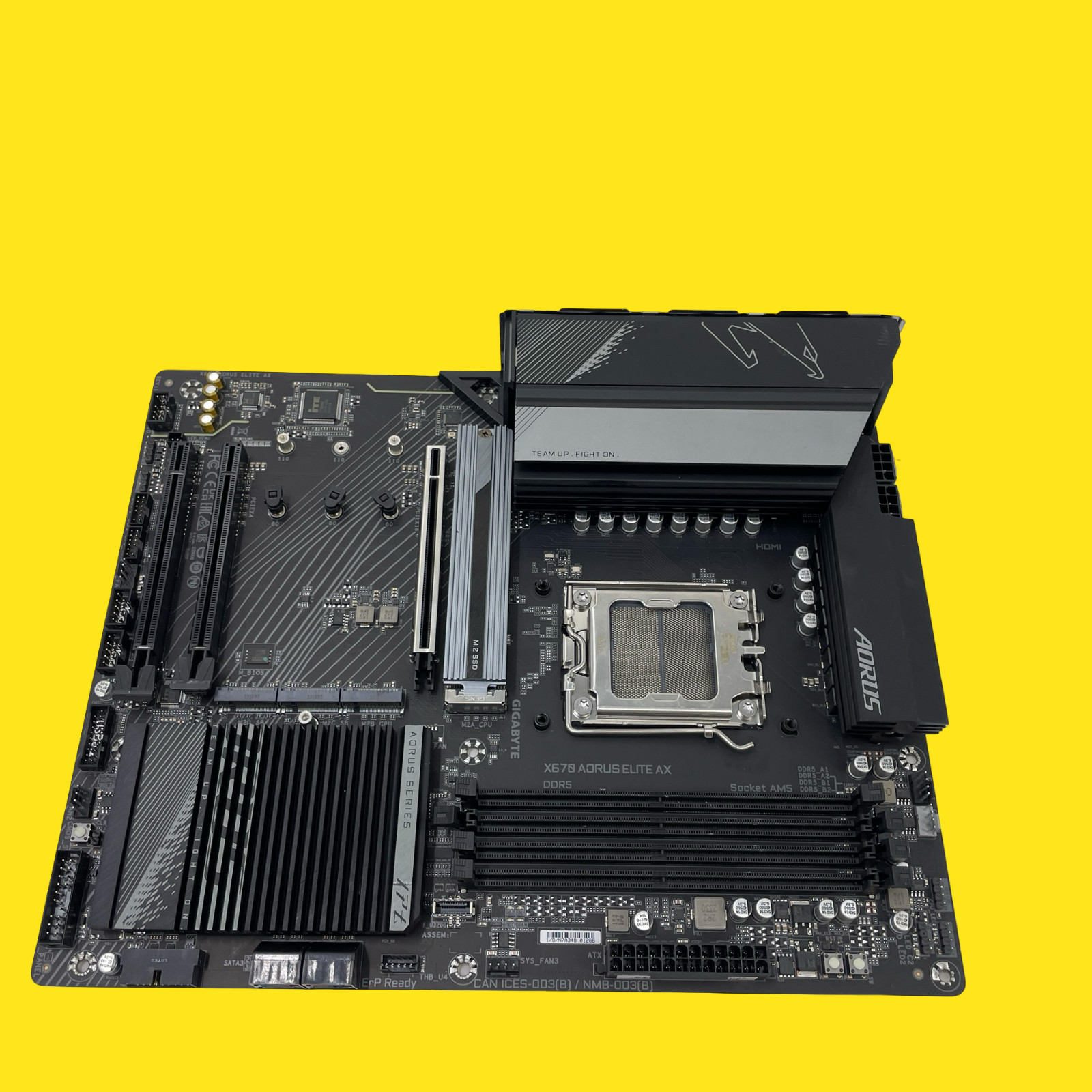AS/IS GIGABYTE X670 AORUS Elite AX AM5 Socket Gaming Motherboard #3500 Z44/16