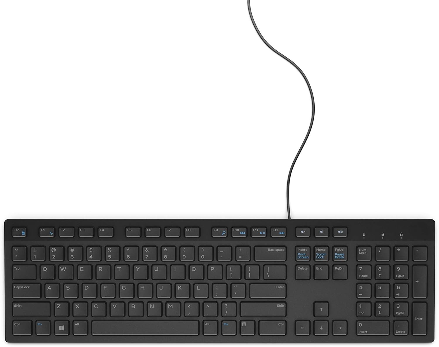 2X Dell KB216T USB Multimedia Keyboard Black Low Profile Tested