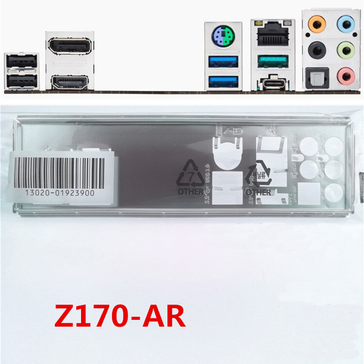 Original For Asus Z170-AR Shield I/O IO Rear Baffle Backplate Motherboard