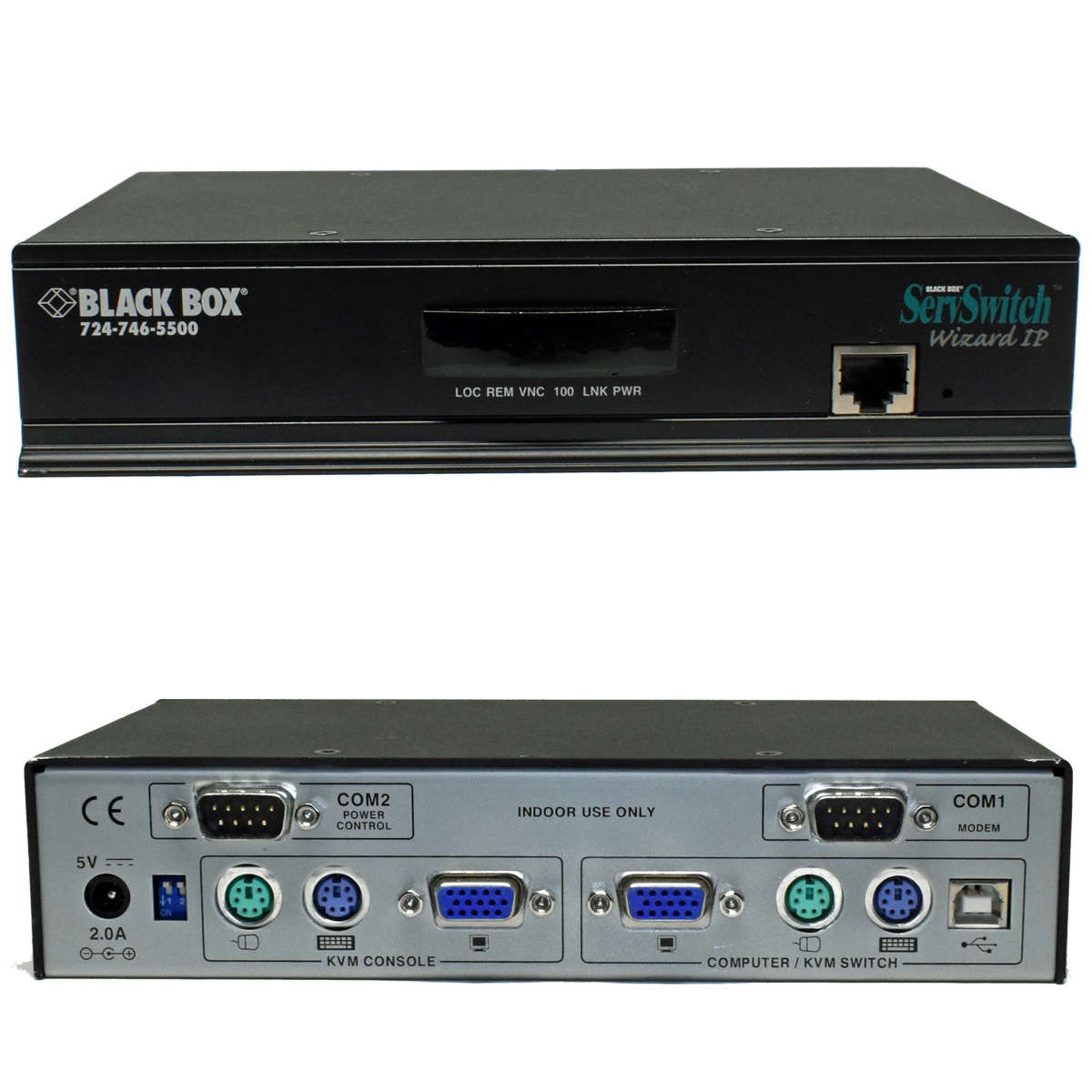 Black Box Serv Switch ACR2004A Wizard IP Remote Manager without 5V Power Supply