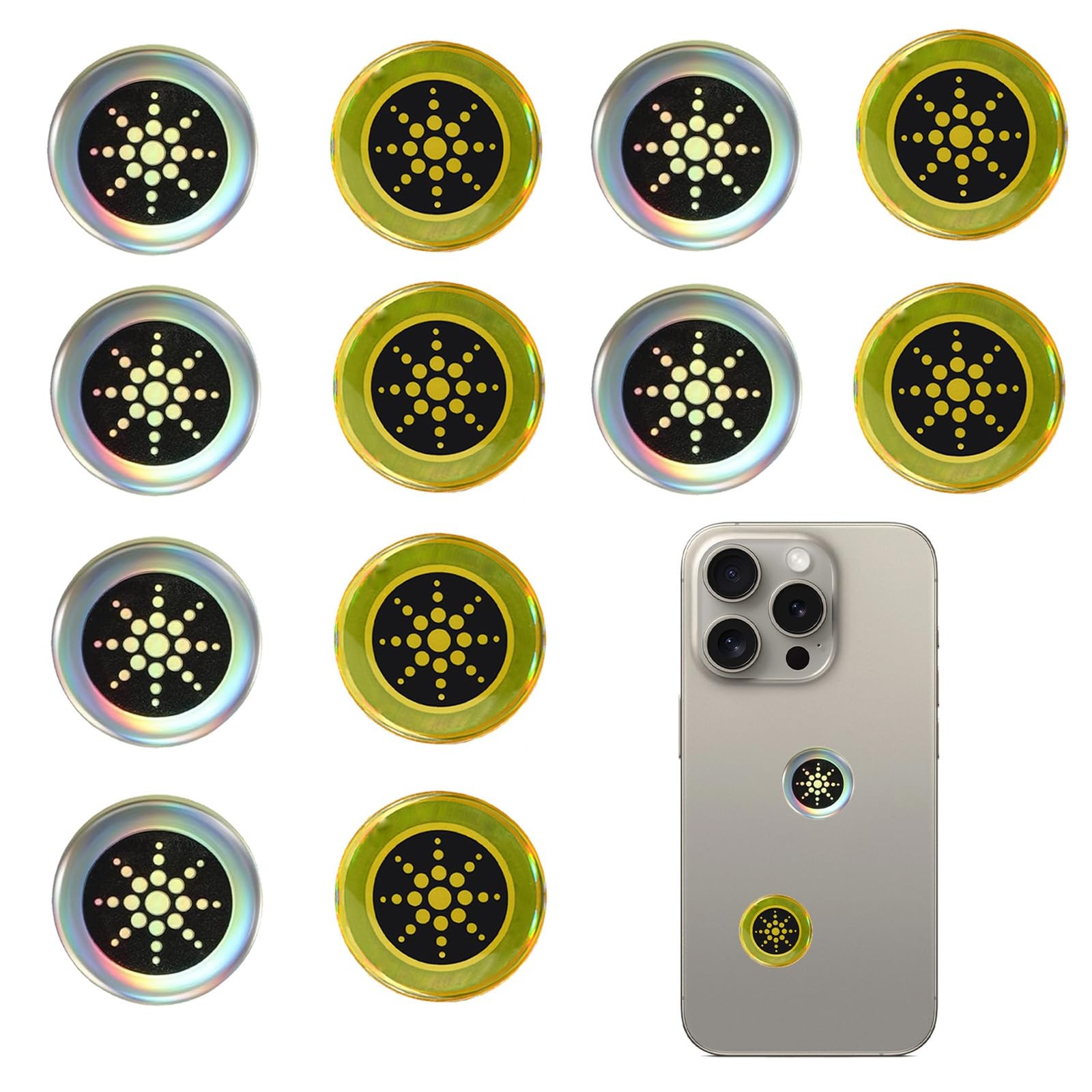12 Pcs Emf Blocker for Cell Phone,Emf Stickers,Radiation Blocker for Cell Phone,