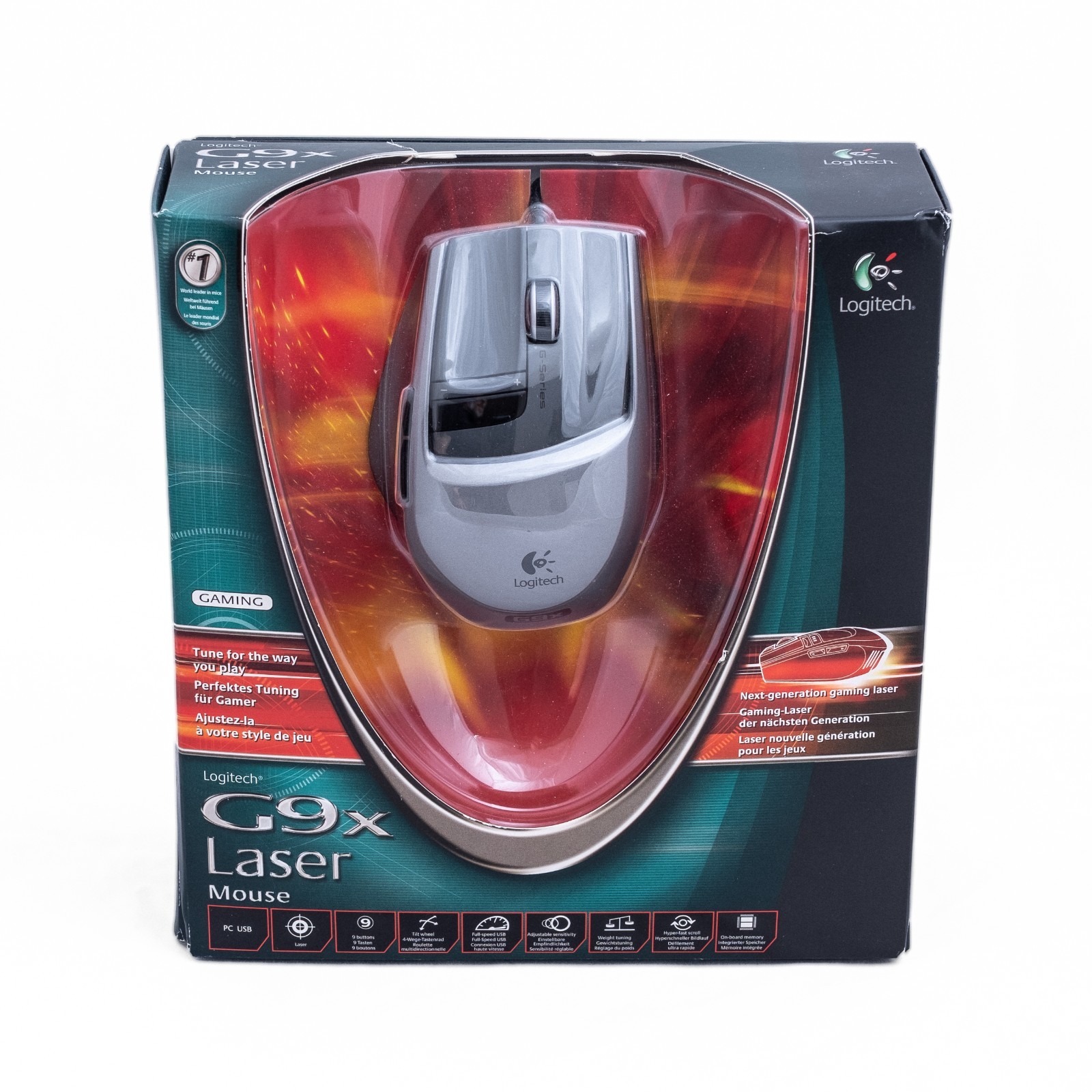 Logitech G9x Laser Gaming Mouse 5700 DPI NEW FACTORY SEALED Rare