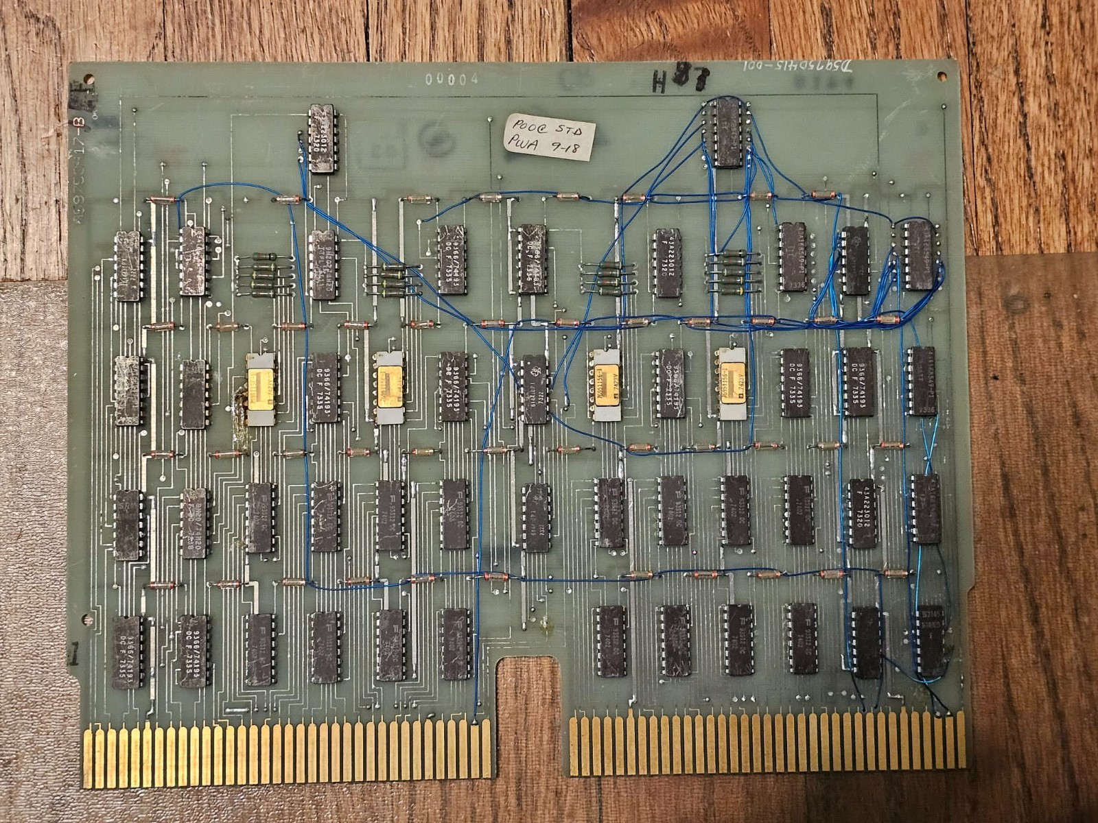 Vintage Rare Unknown Early 70s White Gold Ceramic Logic Board Intersil 76951156