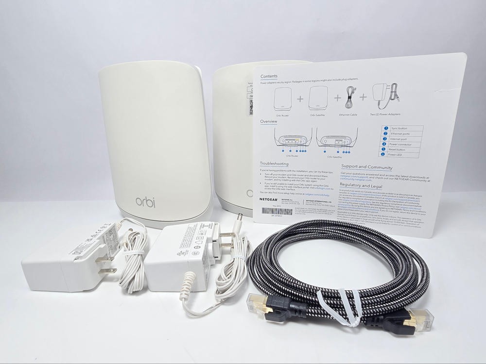NETGEAR Orbi RBK752P AX5200 WiFi 6 Mesh Router + Satellite 5000 Sq Ft 75 Dev