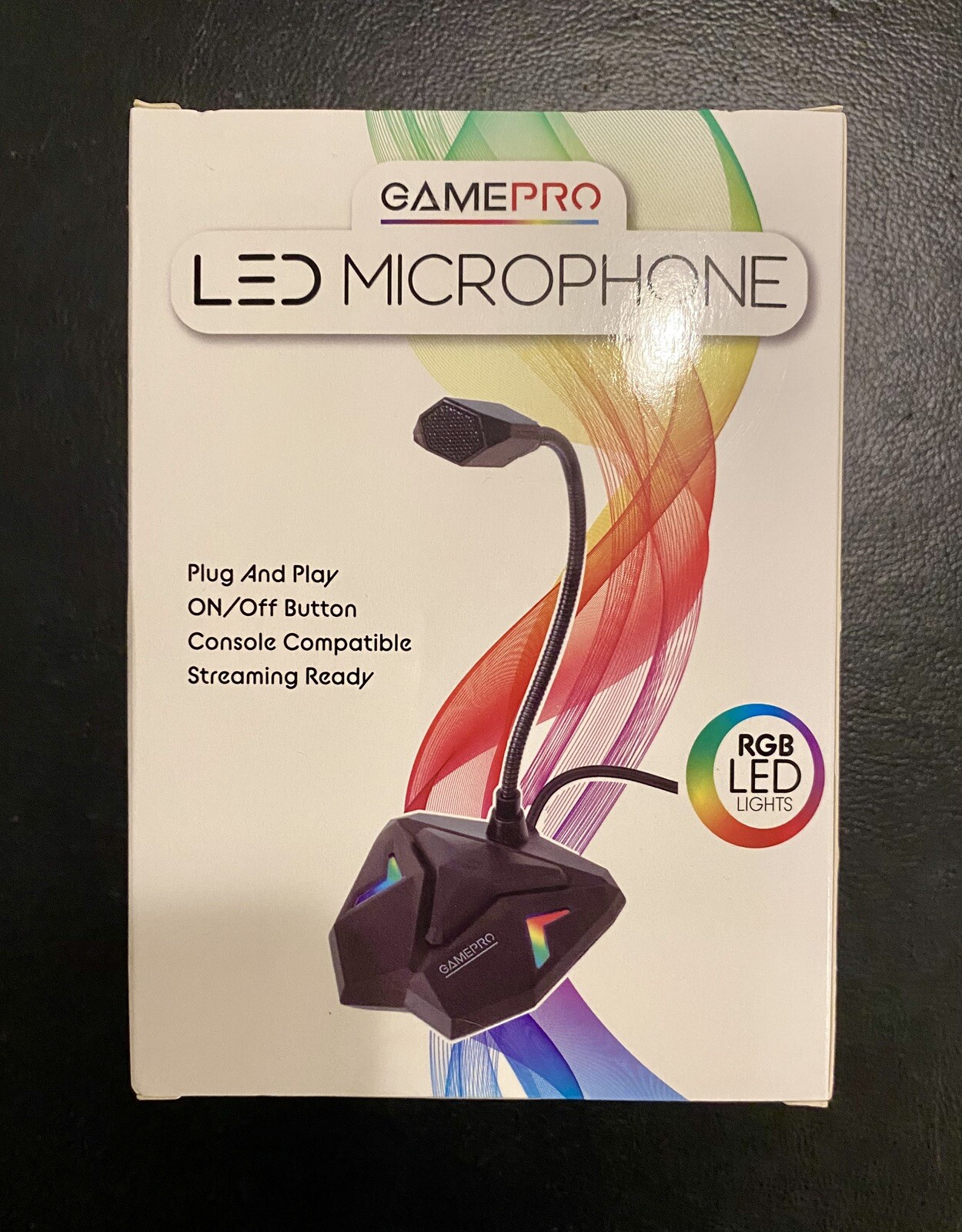 GamePro RGB LED Microphone w Multi Color Modes Model GP-820 Brand New