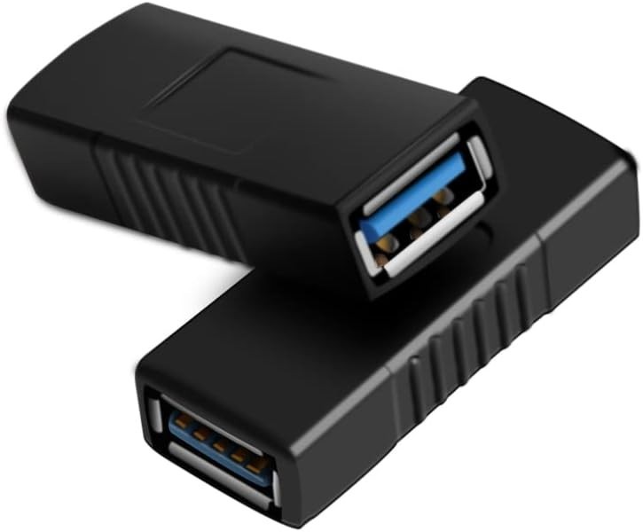 Reliable USB 3.0 Female to Female Adapter - Dual Pack for Seamless Connectivity