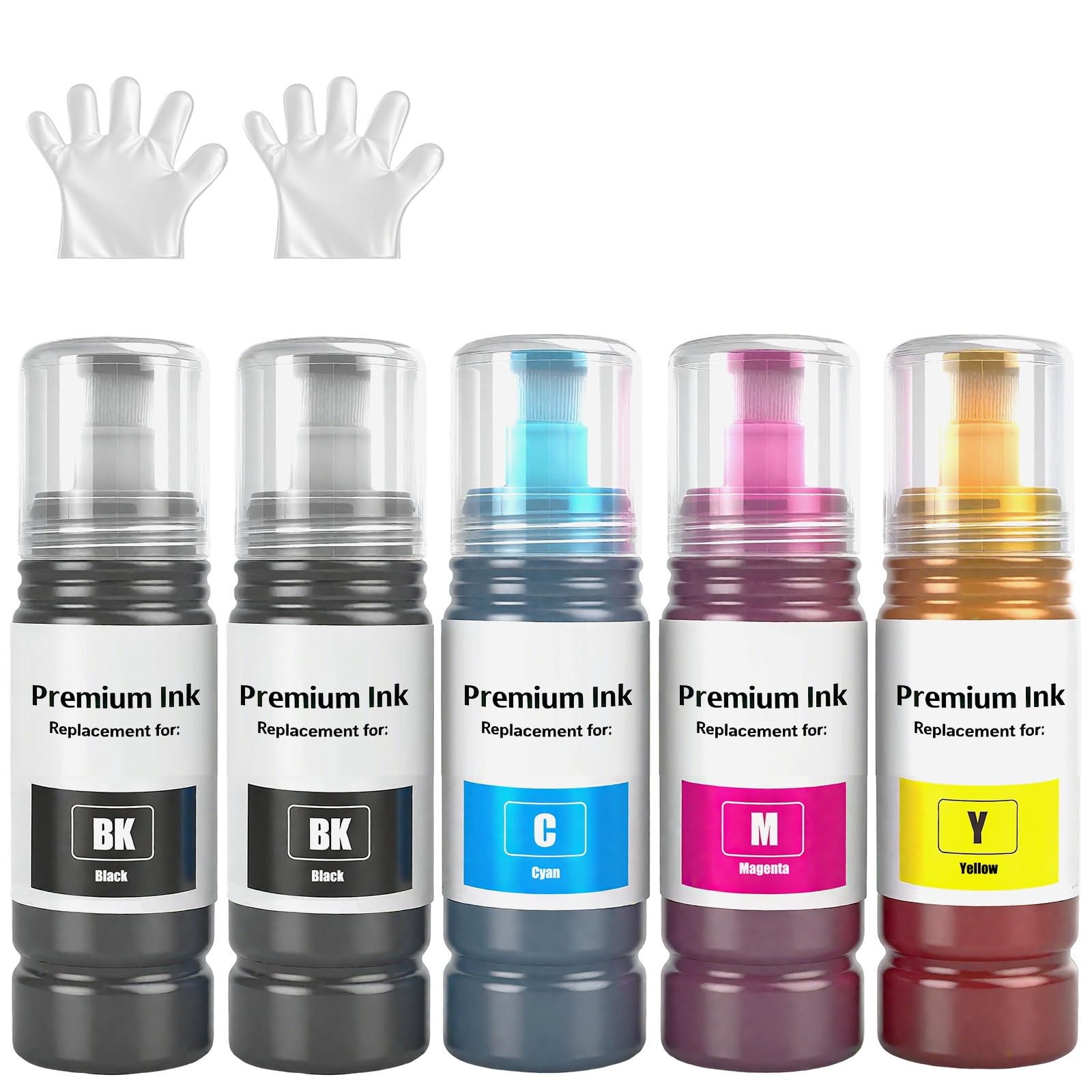 5 PCS 512 Ink Refill Bottles For ET7700 ET7750 Ecotank Black Color Mix
