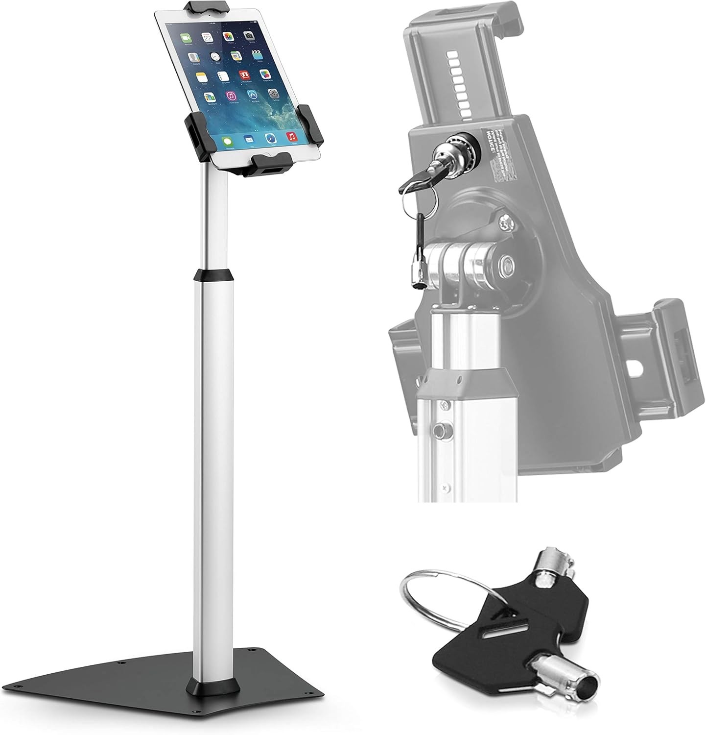 Pyle Universal Tamper-Proof Anti-Theft iPad/Tablet Kiosk Floor Stand Mount