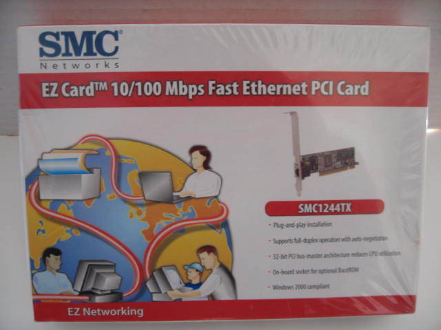 SMC Fast EZ 10/100 Mbps Ethernet PCI Newtwork Card SMC1244TX NEW IN FACTORY BOX