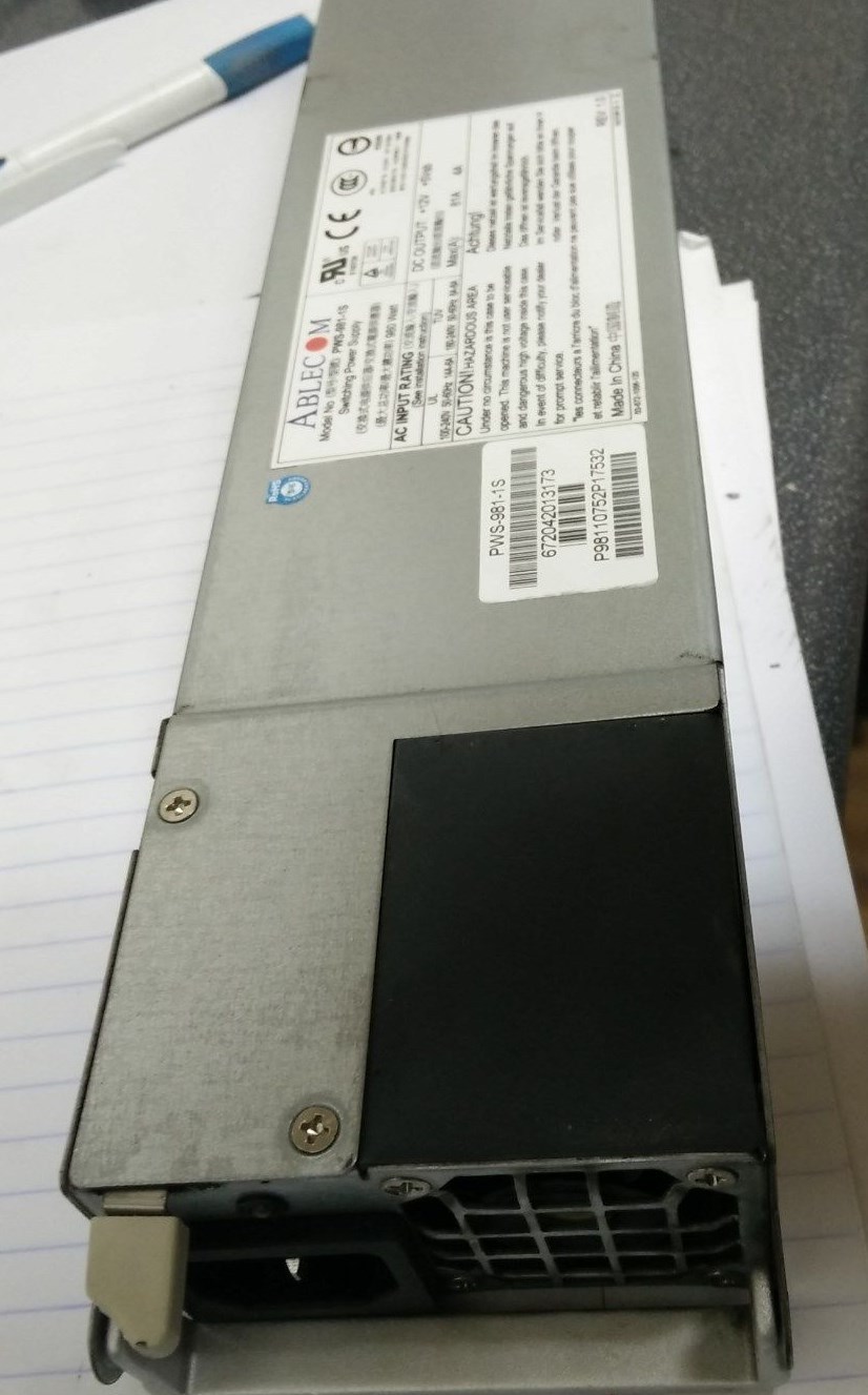 ABLECOM 980Watt Switching Power Power Supply PWS-981-1S for SuperMicro Servers