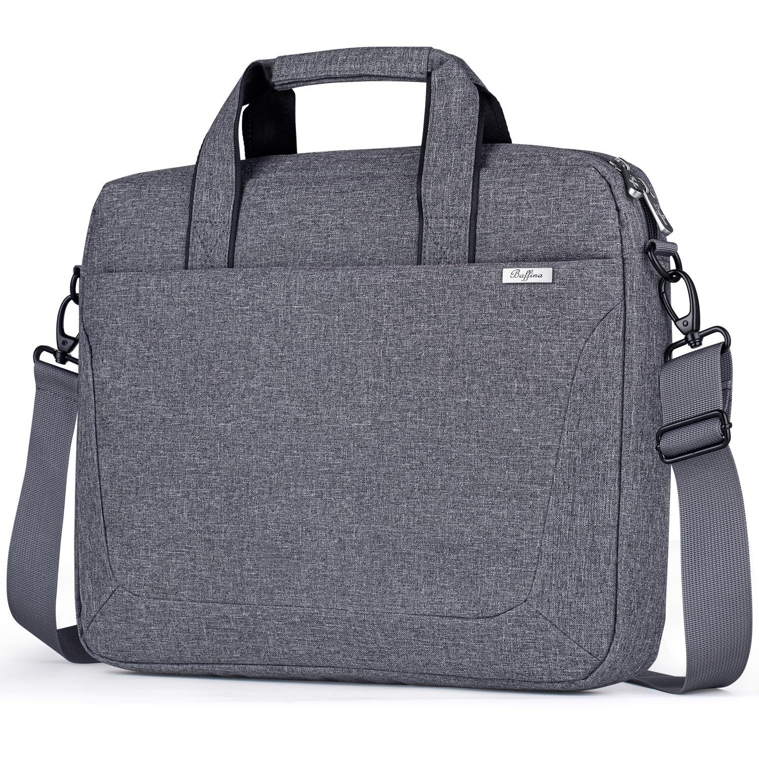BAFFINA 17 17.3 Inch Laptop Shoulder Bag for Men 17 Inch, Grey