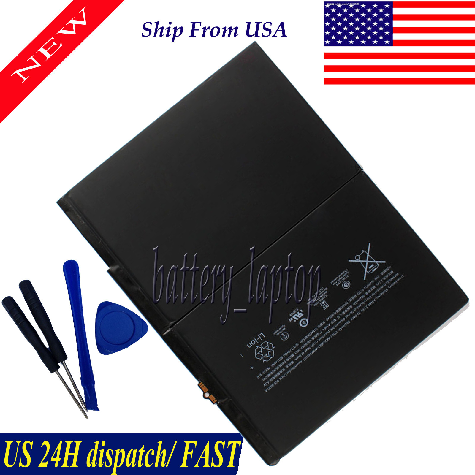 for iPad 7 | 8 | 9 (7th Gen | 8th | 9th) Battery Replacement A1484 Premium Kit