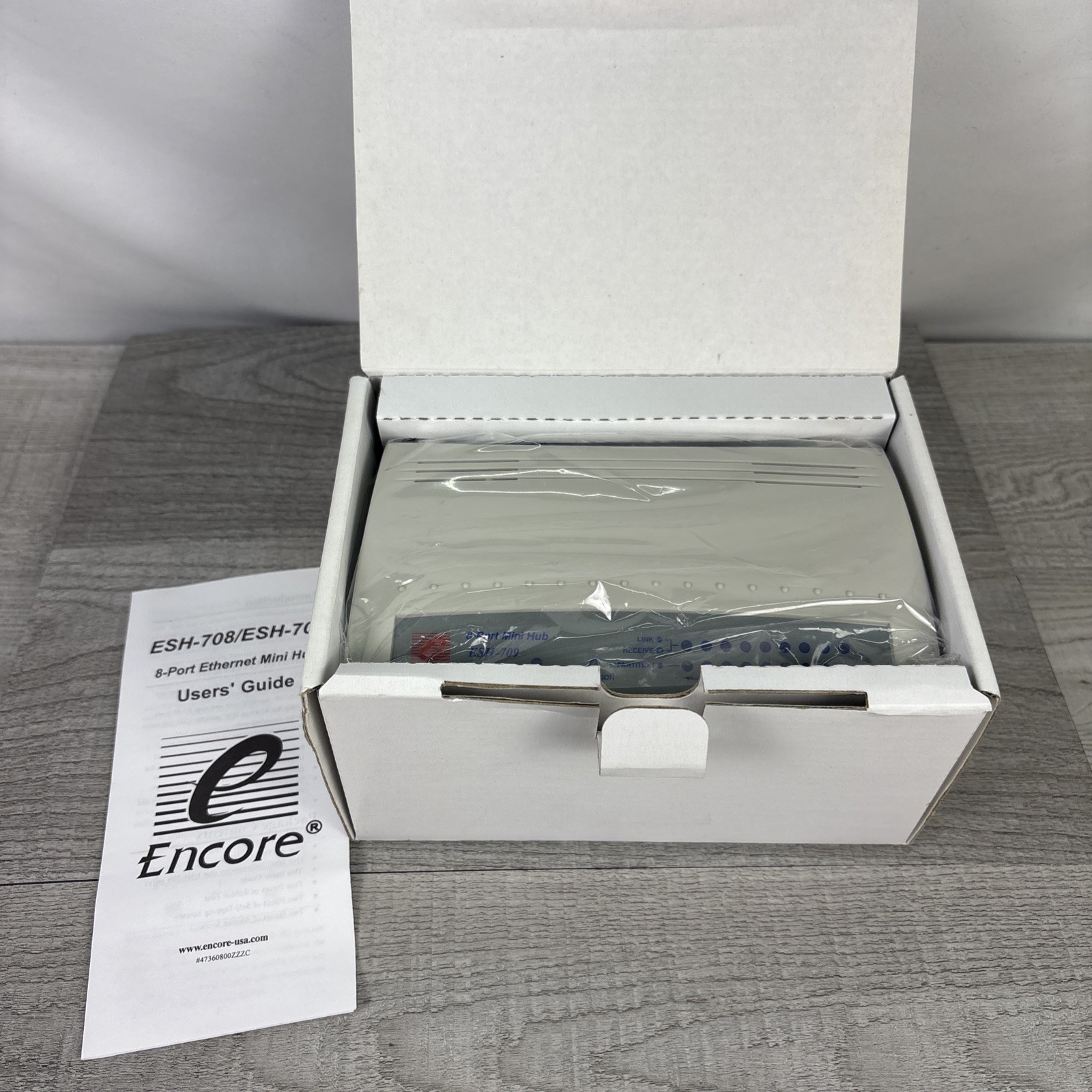 ENCORE 8 PORT MINI HUB ESH-709  W COAX , POWER ADAPTER