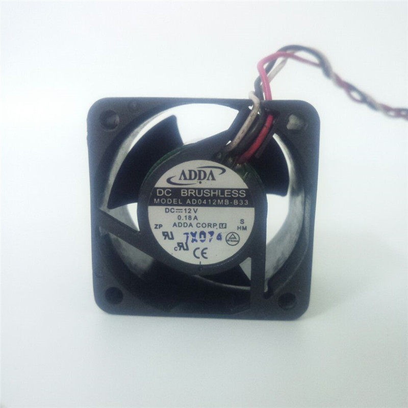 1PCS ADDA AD0412MB-B33 12V DC 4028 3-Wrie  Ball-Bearing Cooling Fan