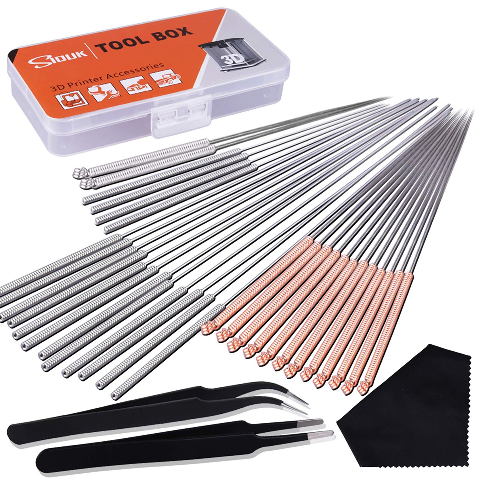 33 Pcs 3D Printer Nozzle Cleaning Tools Kit 30 Pcs 0.15mm, 0.25mm, 0.35mm, 0.4mm