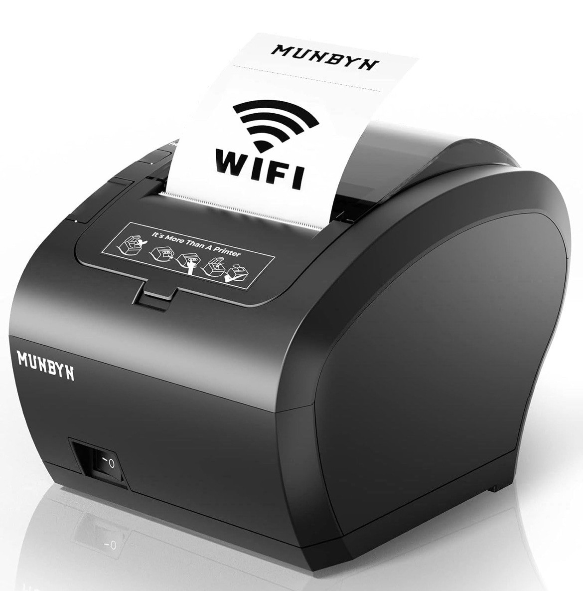 WiFi Receipt Printer with USB Port, 80mm WiFi POS Printer Works with Mac Wind...