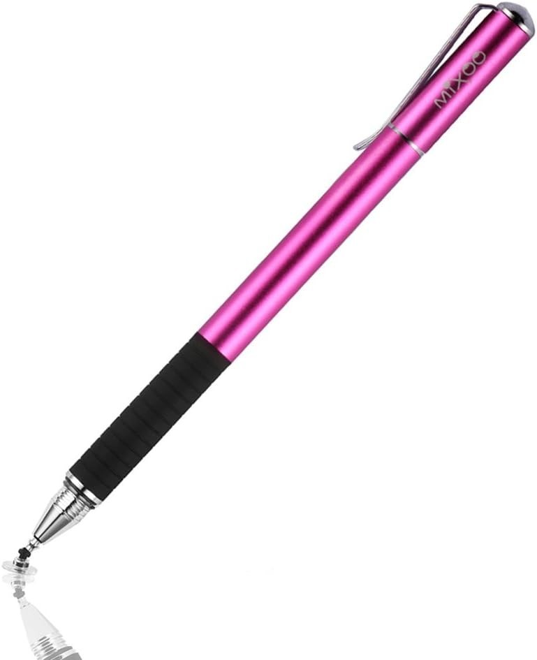 Mixoo 2-In-1 Precision Disc & Fiber Stylus with 3 Replaceable Tips for Capacitiv