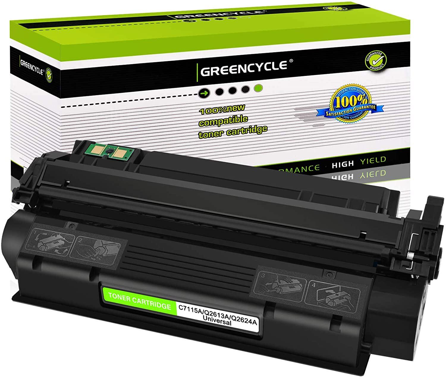 GREENCYCLE Q2613A 13A BK Toner Cartridge Fit for HP Laserjet 1300n 1300tx 1300xi
