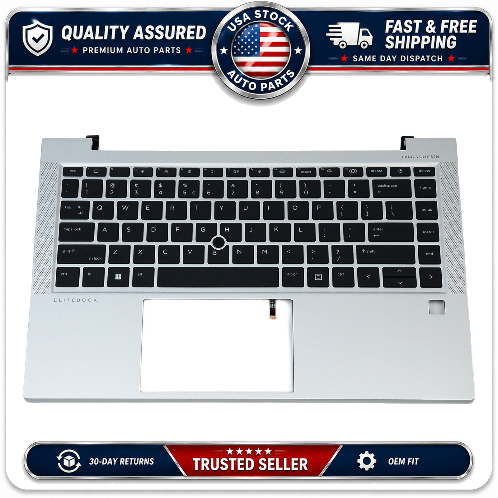 New Backlit English Keyboard Palmrest for HP EliteBook 840 G7 G8 M07090-001