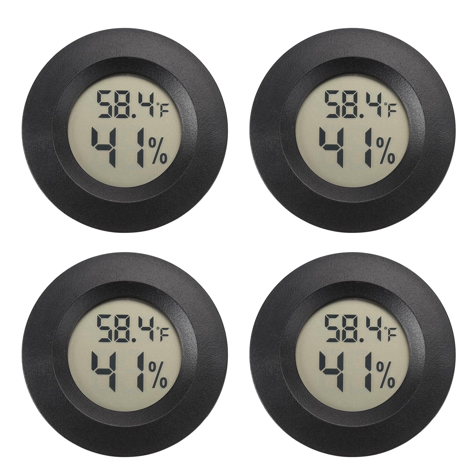 4-Pack Mini Digital Hygrometer Thermometer Humidity Meter Indoor Outdoor Temp