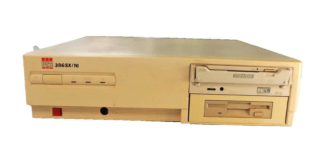 Vintage BSR 386SX/16 386SXV 16MHz 701411 701398-02 NO RAM POWER ON Desktop