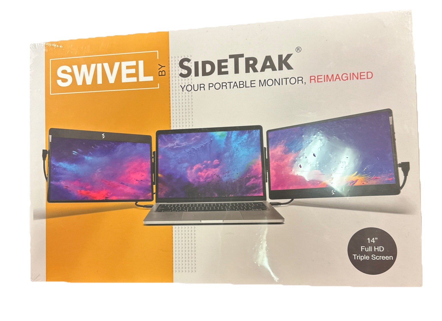 🔥SideTrak Swivel 14" FullHD Triple Screen Portable Monitor for Laptops New Seal
