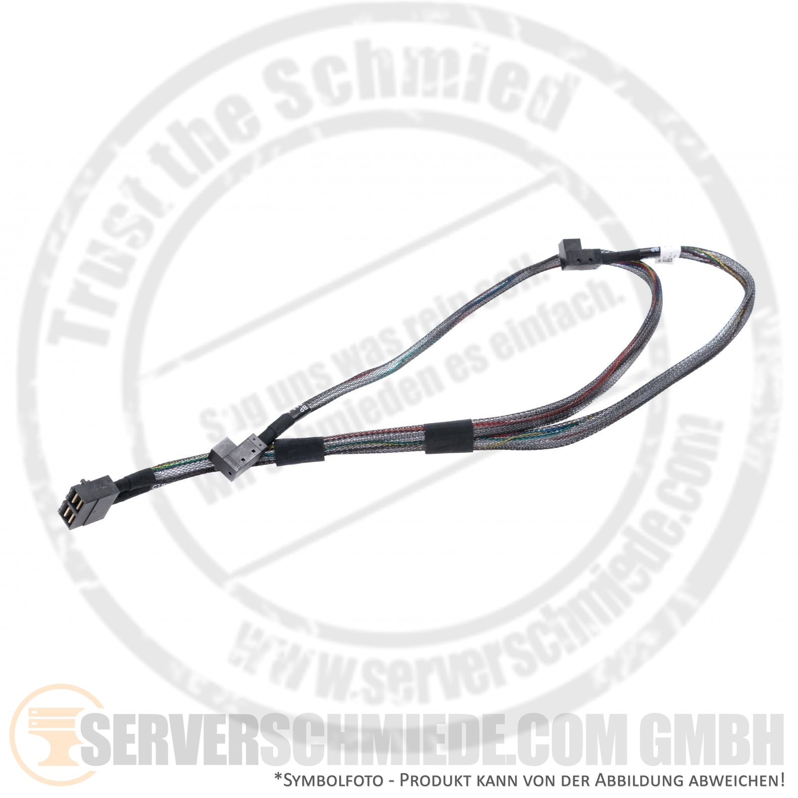 Dell R740 75cm SAS Cable 1x Dual SFF-8643 to 1x SFF-8643 75cm 1x SFF-8643 55cm 0