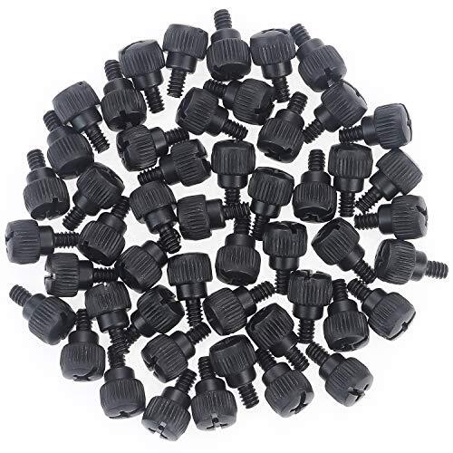 50 PCS 6#-32x5 Computer Case Thumb Screws, Black for computer case, PCI slot