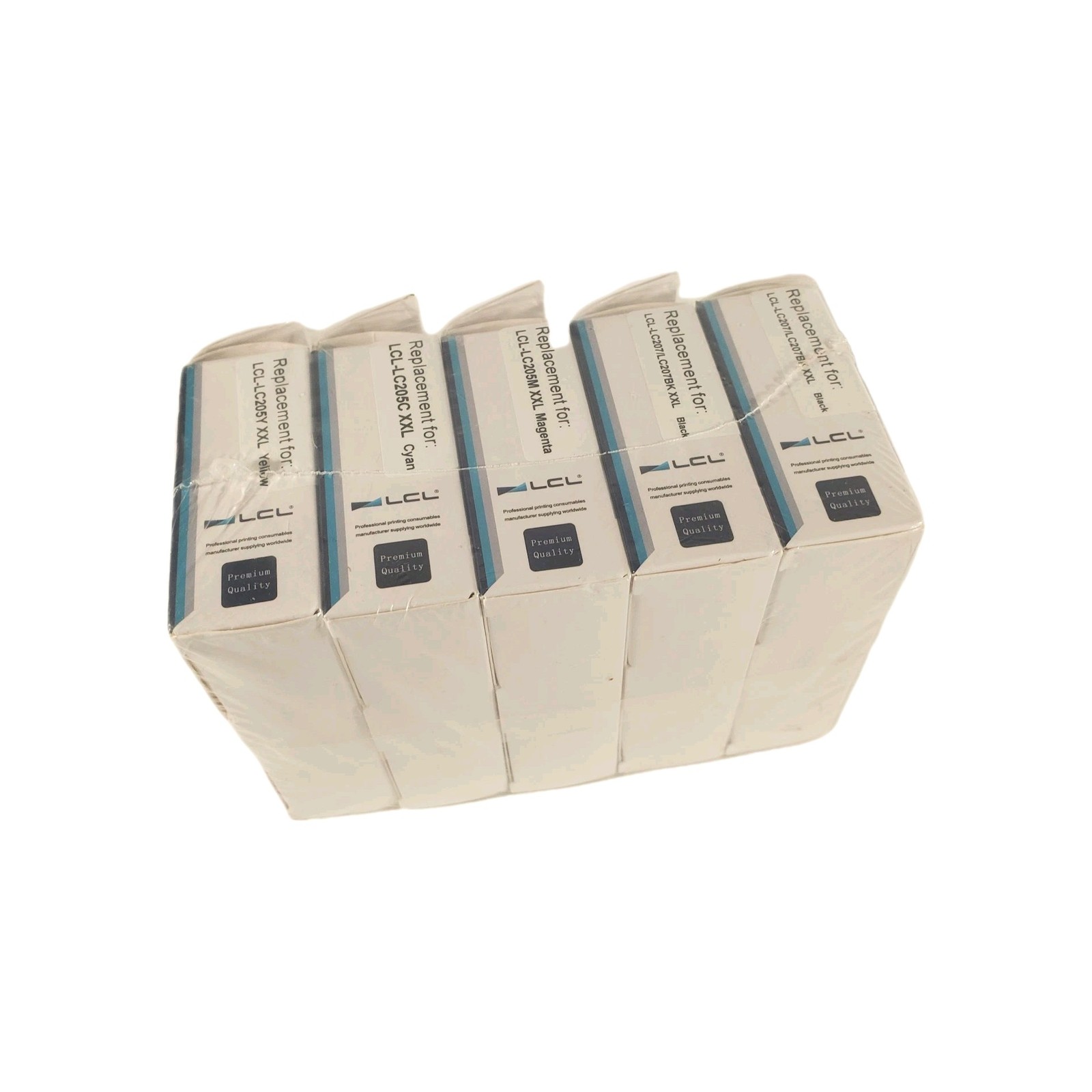 5 PCK XXL LC Replacement Cartridges LC207 / LC 205 Black & Color Ink Brother NEW