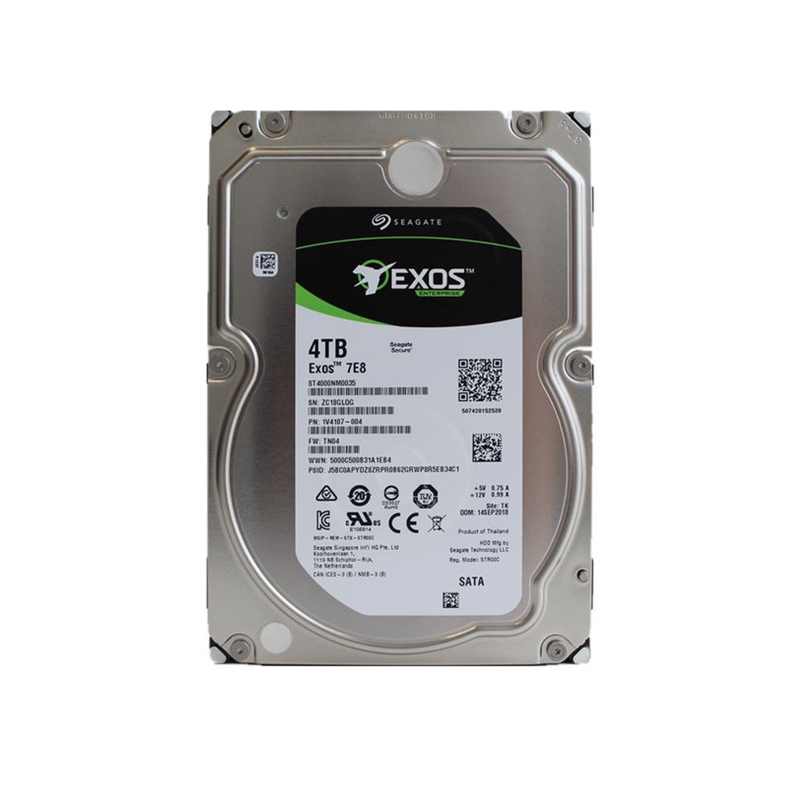 Seagate Exos 7E8 ST4000NM0035 4TB 7200 RPM 256MB Cache SATA 6.0Gb/s 3.5" Enterpr