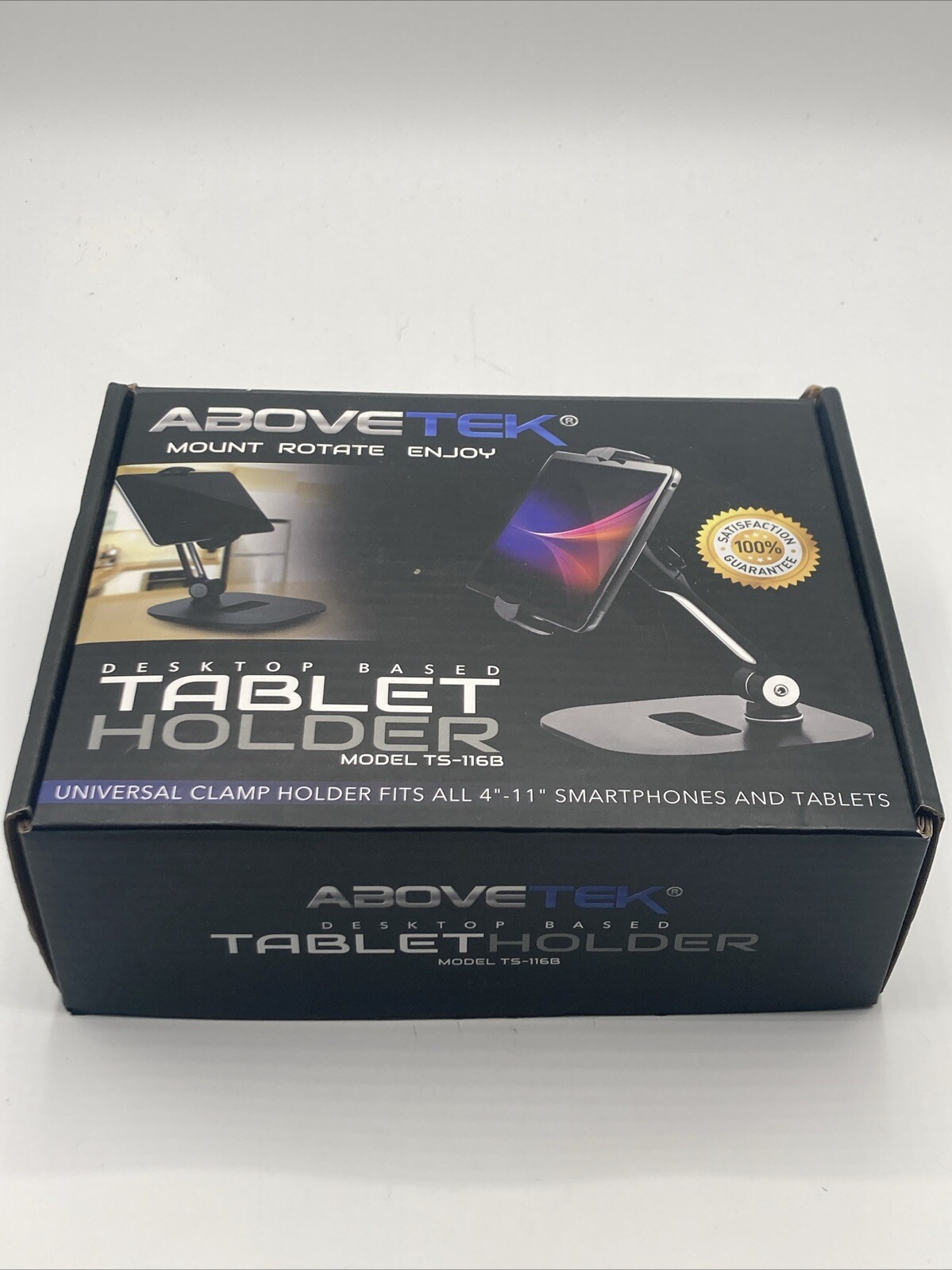 AboveTEK UNIVERSAL ROTATING BED DESK STAND FOR IPAD, PHONE TABLET MOUNT HOLDER