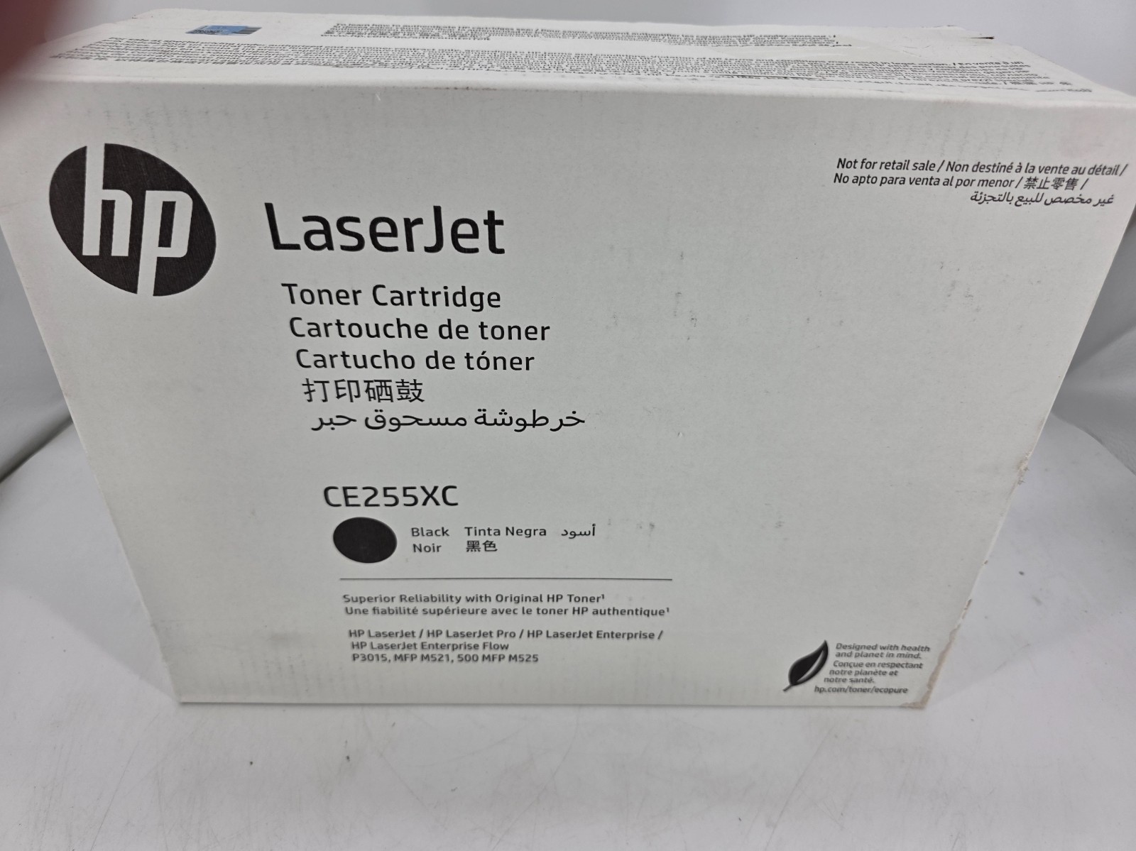 HP 55X CE255XC Black Toner Cartridge Genuine OEM New Sealed Box 1C