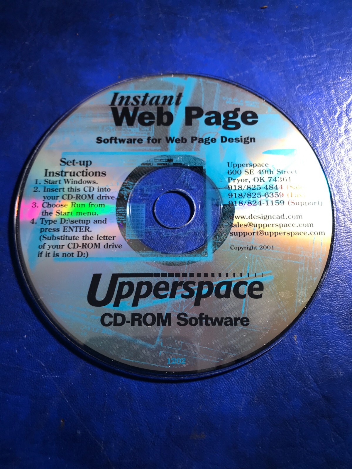 Vintage 2001 Instant Web Page Software on CD by Upperspace