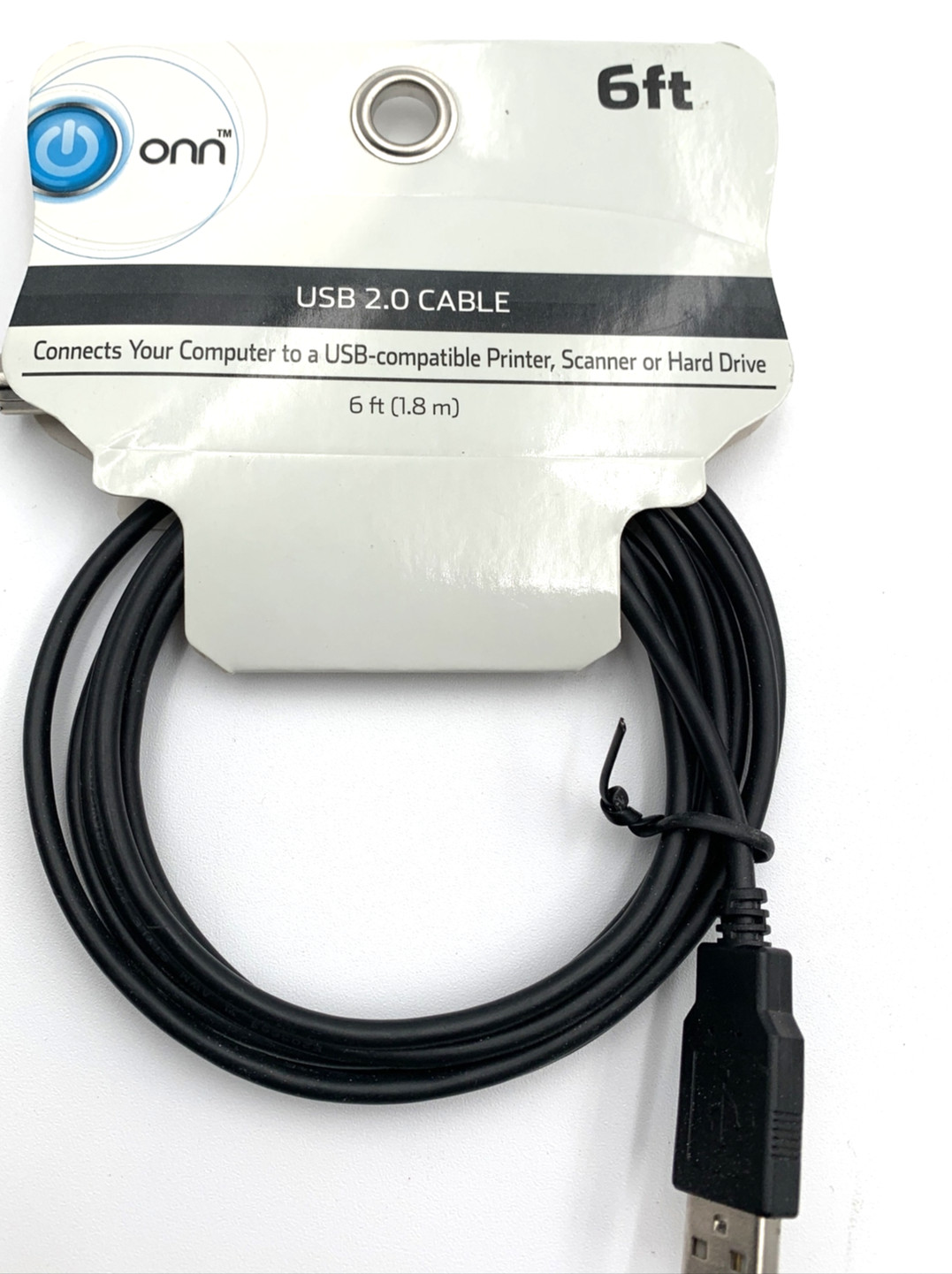 Onn USB 2.0 Cable 6' Computer Network Printer External Storage Webcam Keyboard