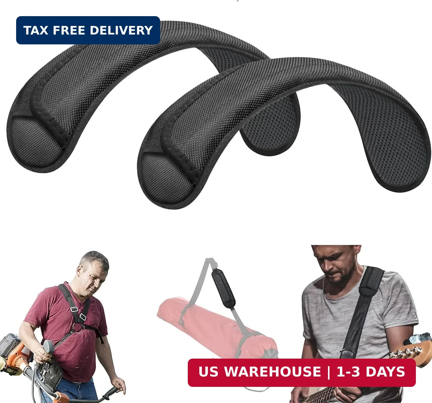 2 Pack Universal Shoulder Strap Pad, Breathable Backpack Pad for Shoulder Bags,