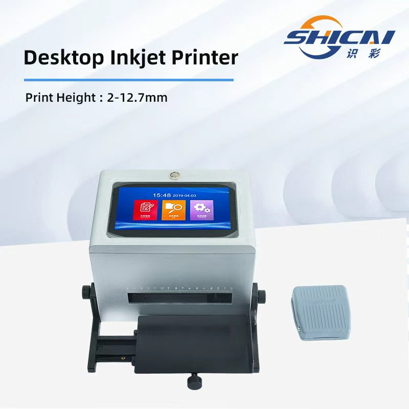 Desktop Inkjet Coding Machine for Water Bottle Jar Can Barcode QR Date