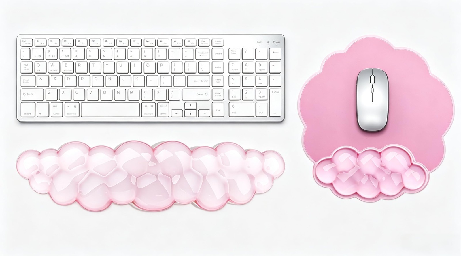 Aszqvd Mouse Pad with Wrist Rest, Soft Cloud Gel Keyboard Mouse Pad Set with ...