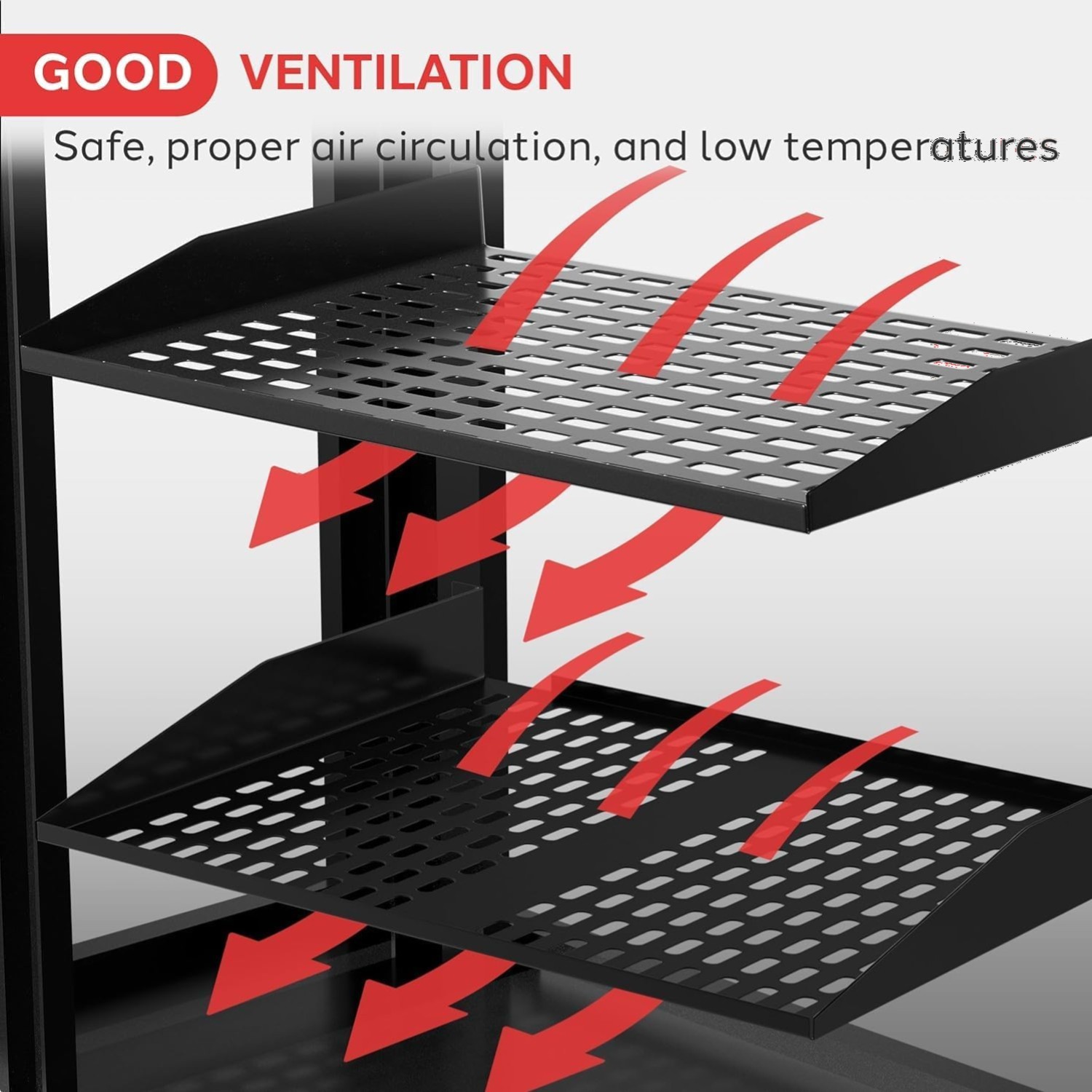 Compact 1U Vented Rack Shelf for 19-Inch Racks - Organize Equipment Effortlessly