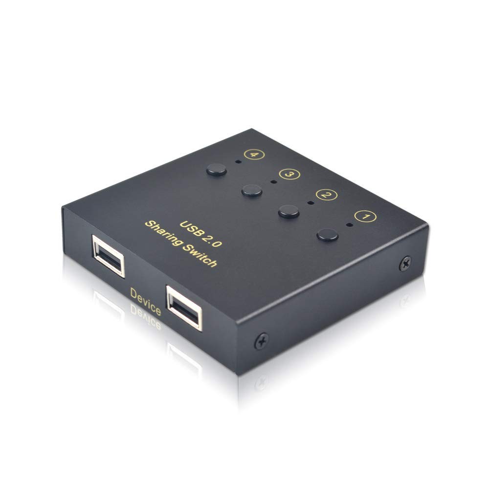 USB Switch Selector 4 Computers in Sharing 2 USB Devices Out Controller USB 2...
